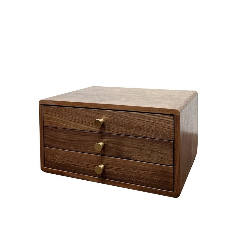 Wooden Jewelry Storage Box with Dual Drawers
