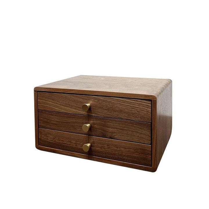 Wooden Jewelry Storage Box with Dual Drawers