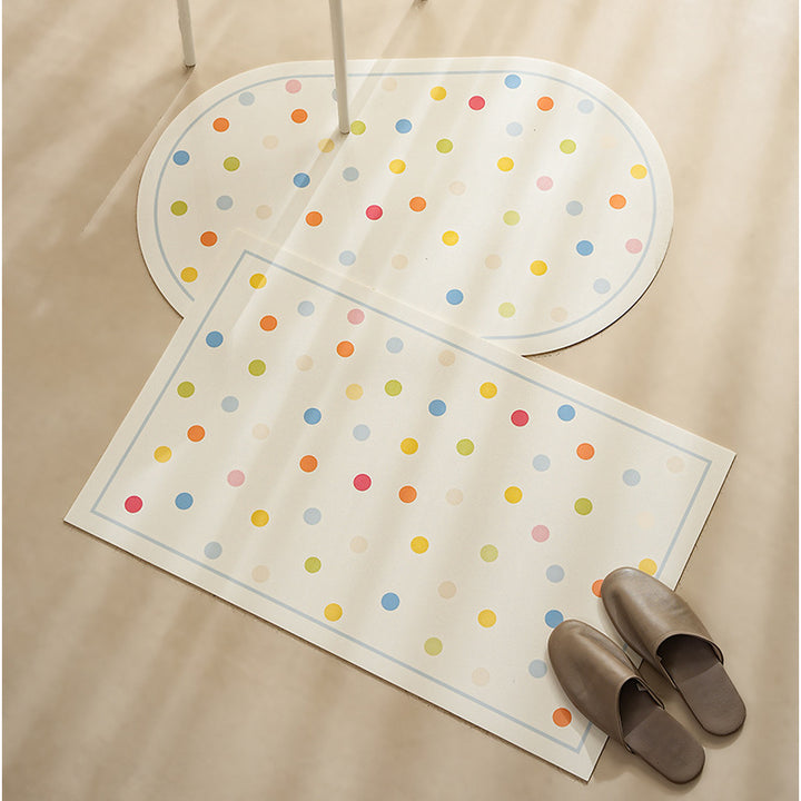 Oval Baby play mat with padded foam core and non-slip underside