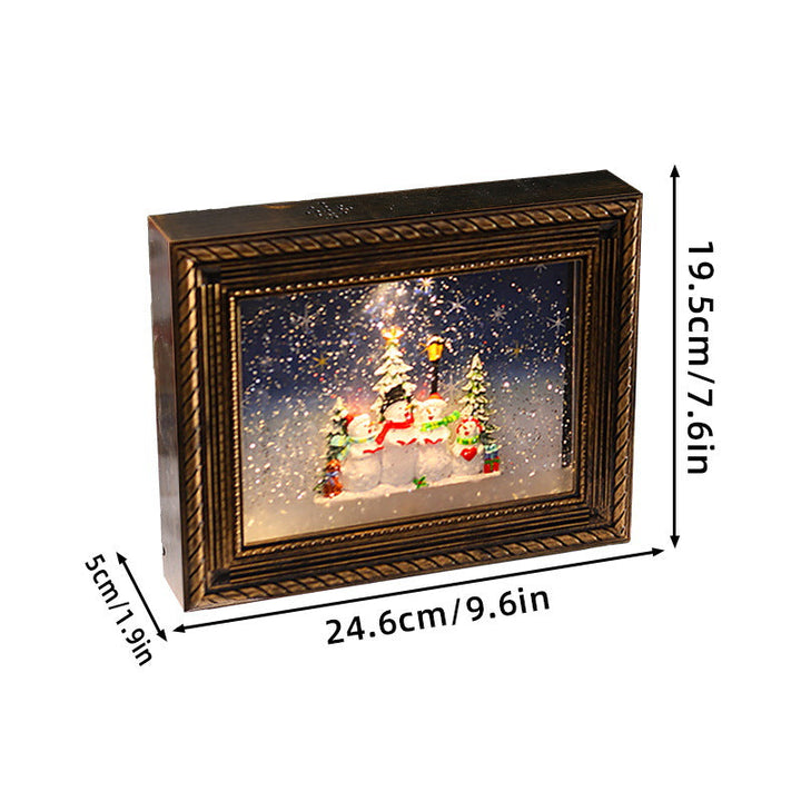 Decorative Christmas motif with snowmen