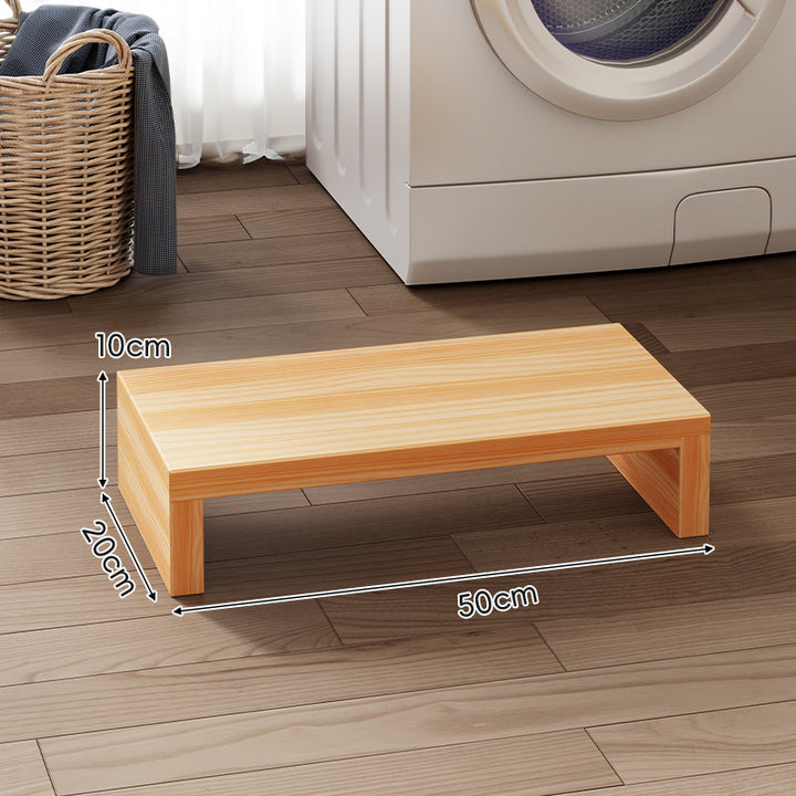 Low-Profile Solid Wood Appliance Riser Platform