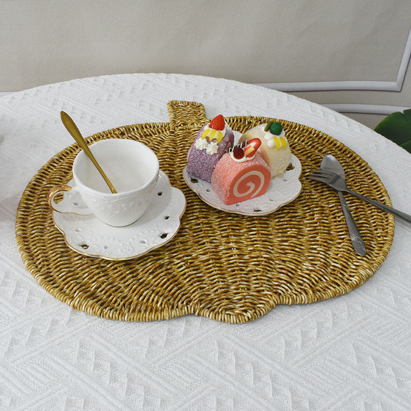 Decorative Woven Pumpkin Shaped Tray