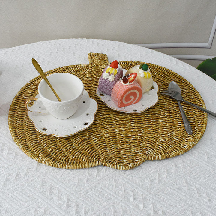 Decorative Woven Pumpkin Shaped Tray