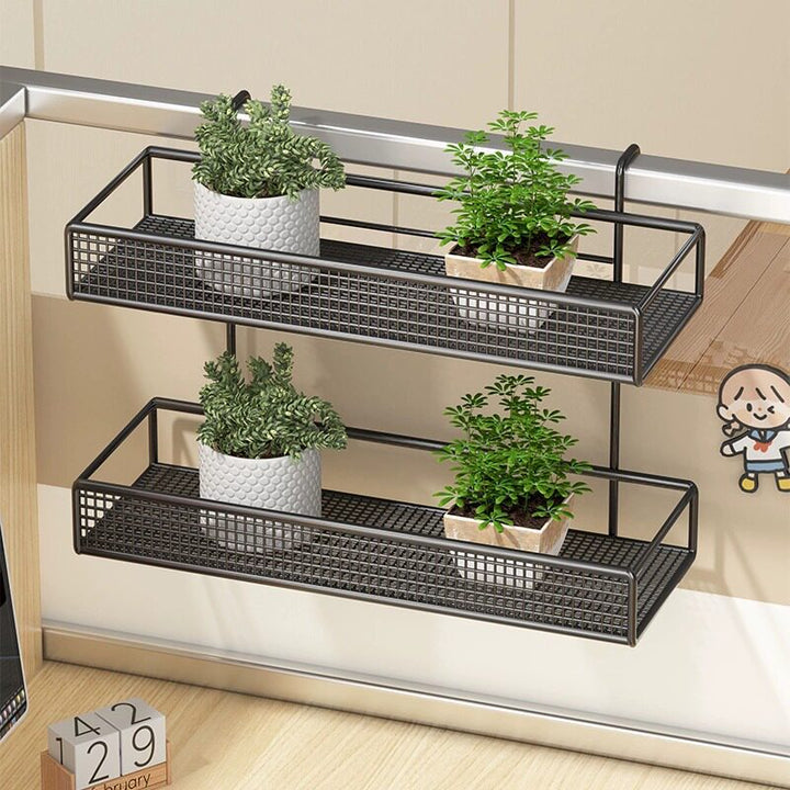 Over-Rail Mesh Hanging Shelf Organizer