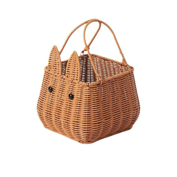 Playful Fish-Shaped Woven Storage Basket