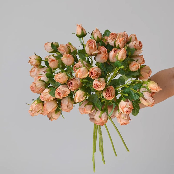 Realistic Velvet Rose Stem for Floral Decor