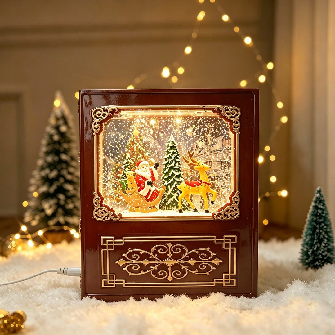 Christmas tree decoration with snow globe