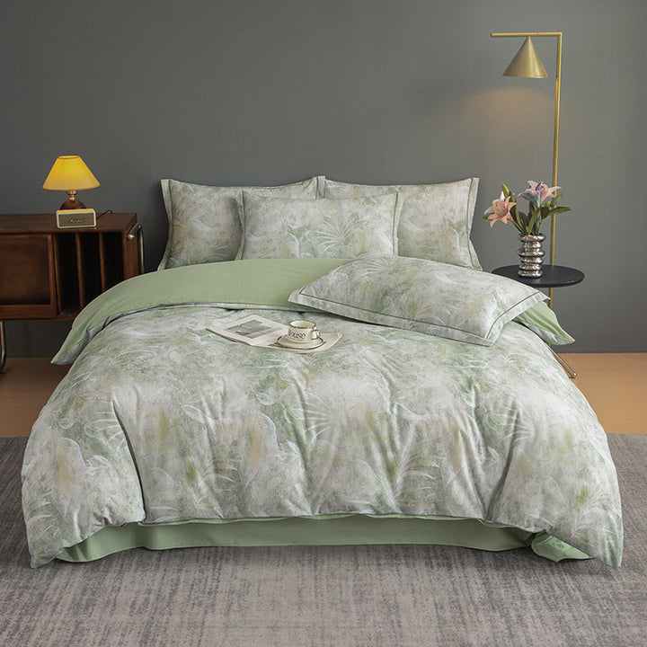 Nature-Inspired Botanical Print Duvet Cover Set