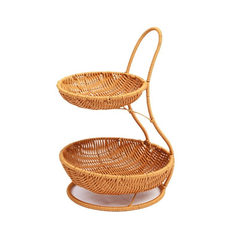 Decorative Tiered Wicker Fruit