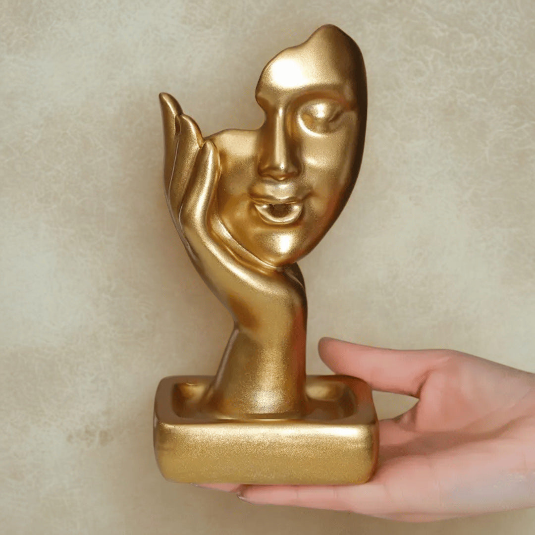 Artistic Face-Shaped Decorative Sculpture