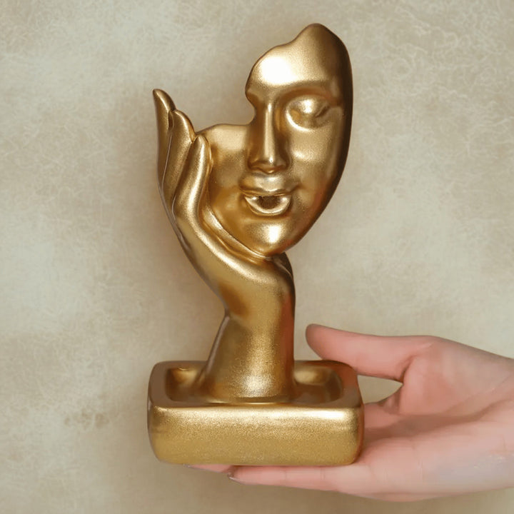 Artistic Face-Shaped Decorative Sculpture