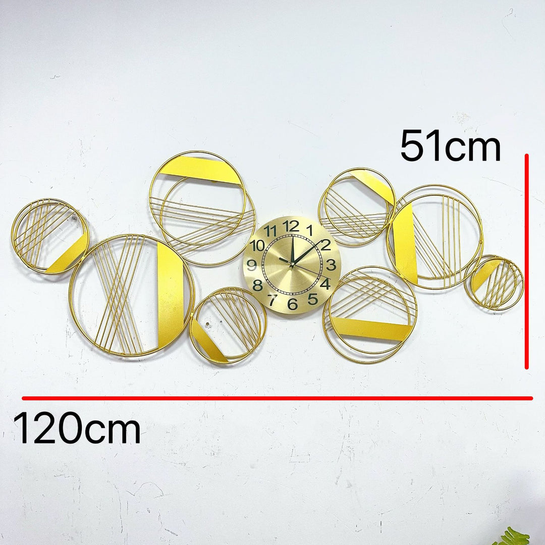 Abstract Geometric Wall Clock Art