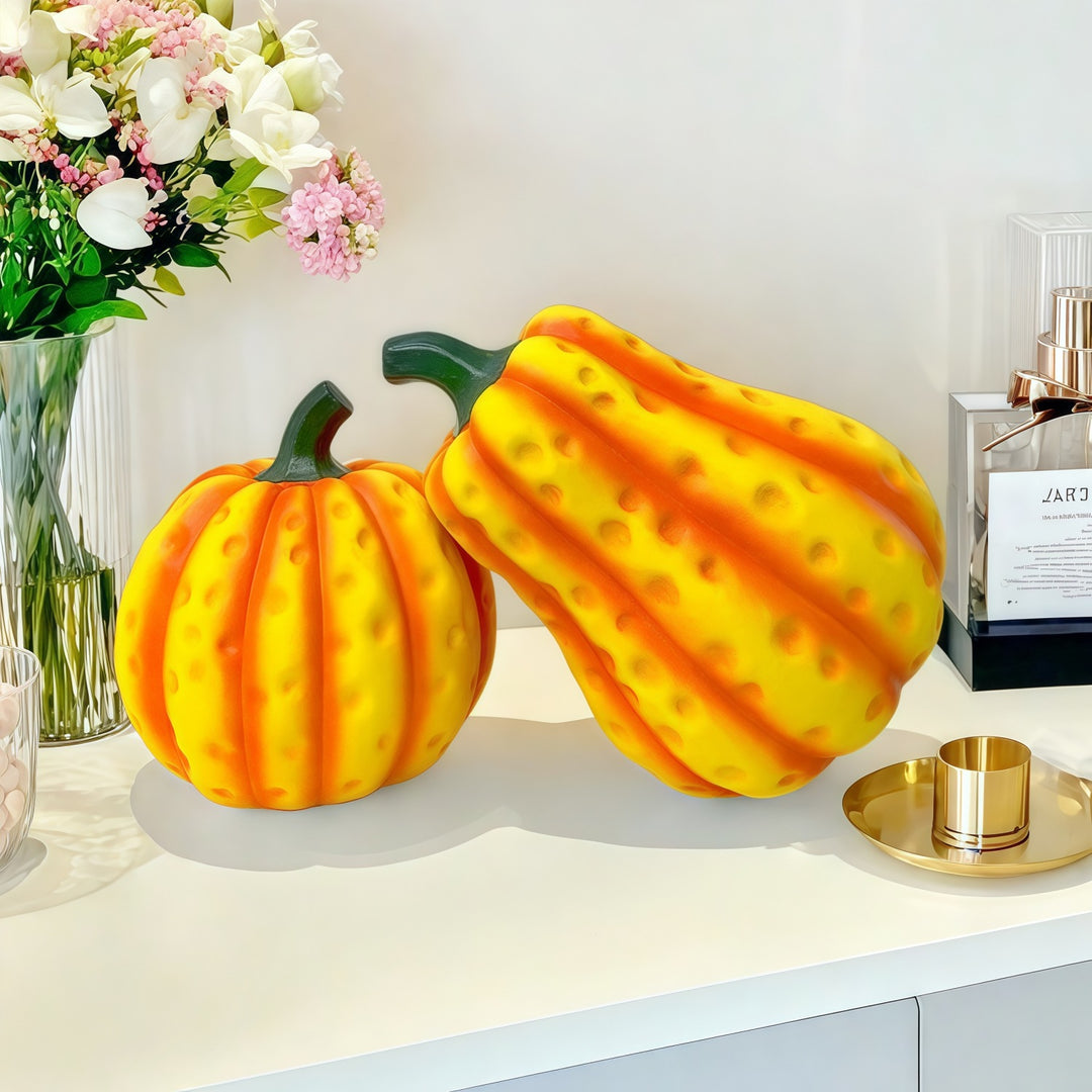 Decorative pumpkin sculptures