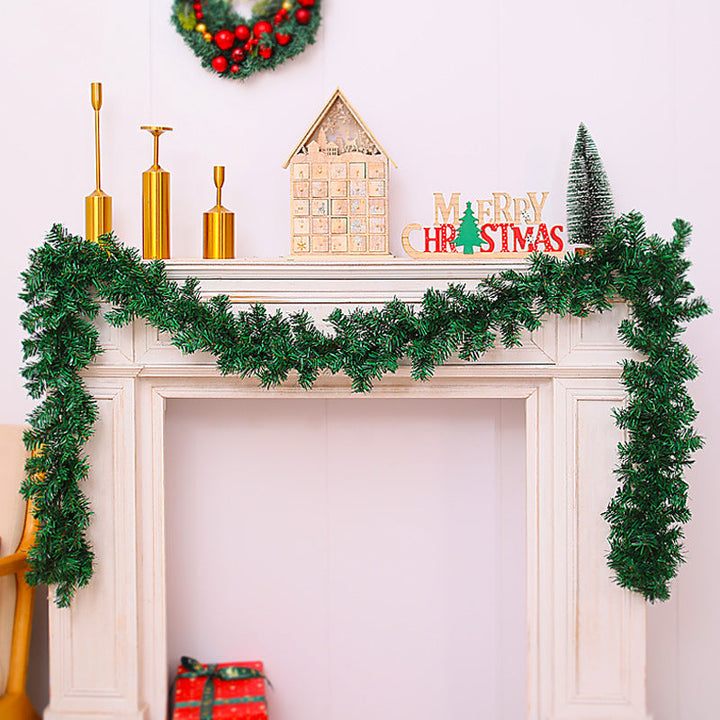 Christmas wreath made of plastic