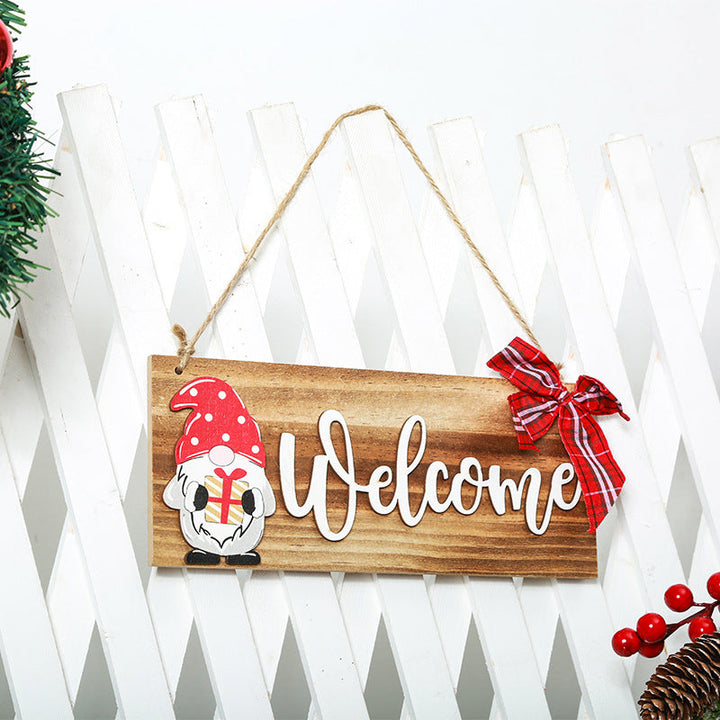 Welcome sign made of wood