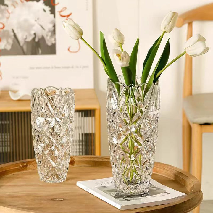 Elegant Cut Crystal Flower Vase
