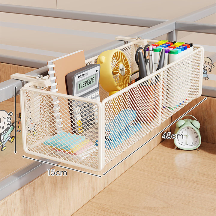 Clamp-On Cubicle Divider Hanging Mesh Desk Storage Basket