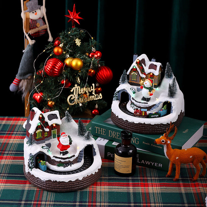 Illuminated Christmas village figure