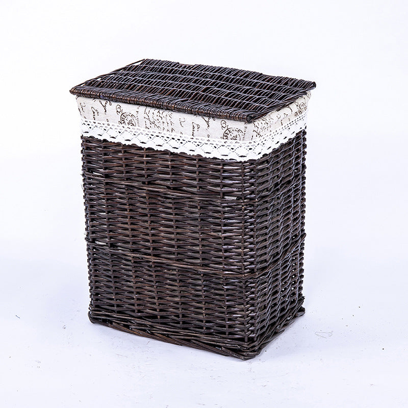 High-quality laundry basket with elegant fabric lining