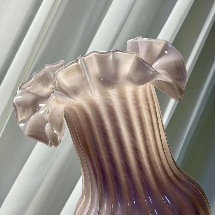 Decorative Fluted Glass Vase