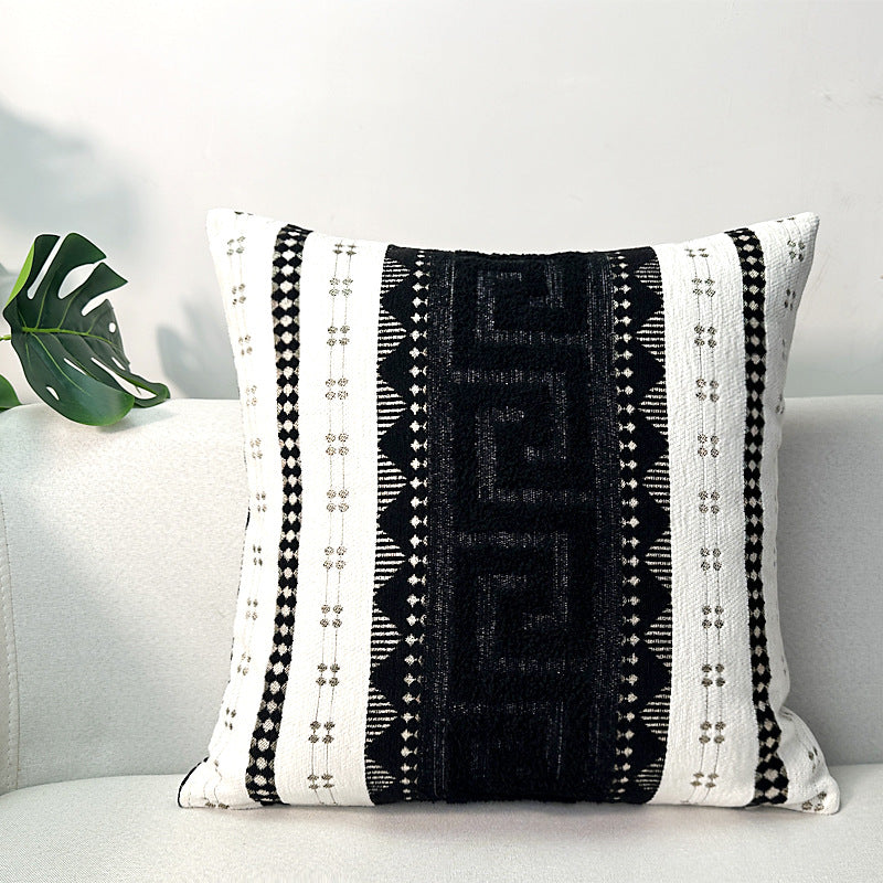 Textured Geometric Throw Pillow