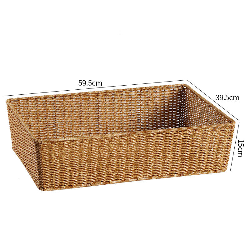 Elegant Handmade Rectangular Woven Storage Basket