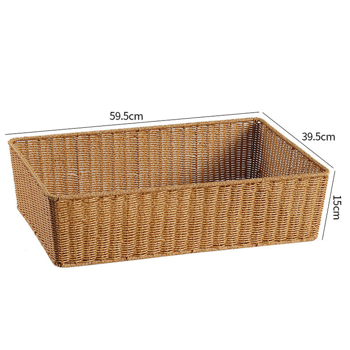 Elegant Handmade Rectangular Woven Storage Basket