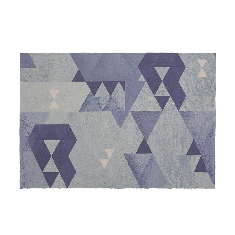 Round Decorative Living Room Carpet with Modern Geometric Pattern