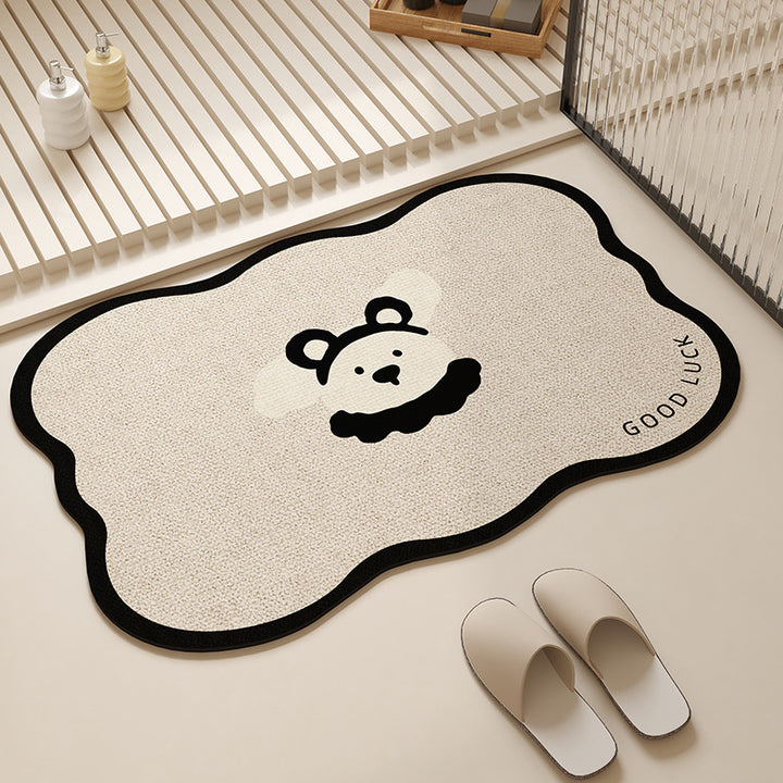 Playful Pet-Themed Absorbent Mat