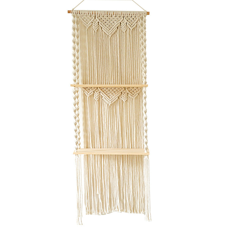 Macramé Wall Hanging Shelf Organizer