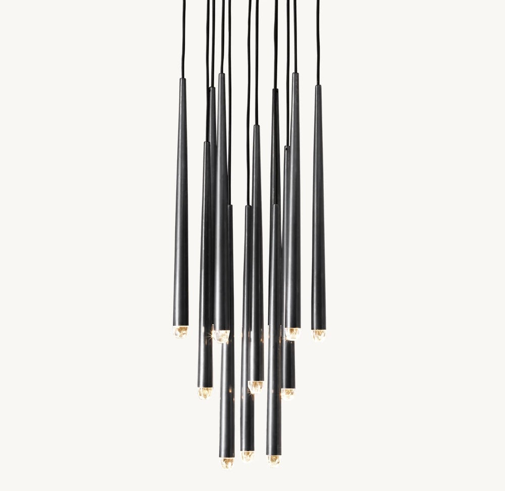 Hanging pipe pendant light