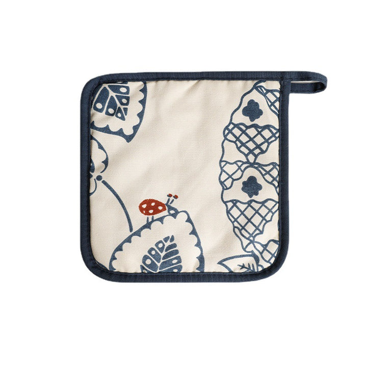 Padded pot holder with heat protection, non-slip cotton surface and hanging loop
