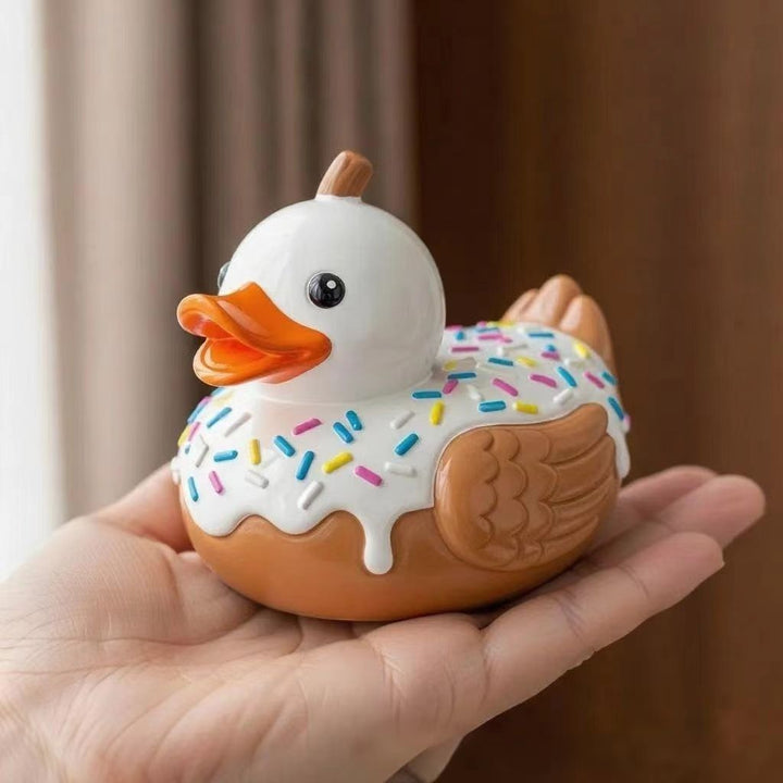 Decorative figure rubber duck with surprise element