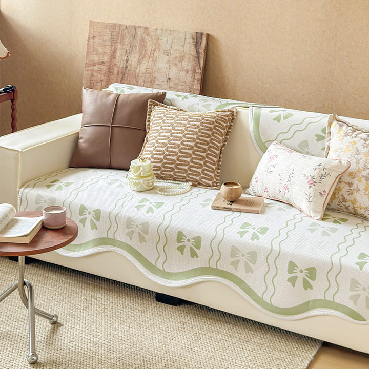 Elegant Floral Patterned Sofa Cover