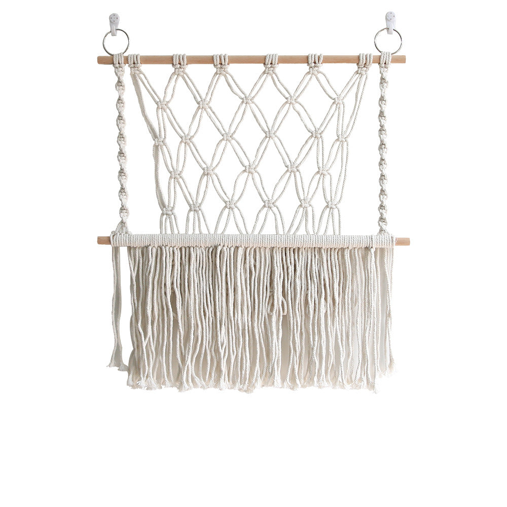 Handwoven wall hanging in boho style