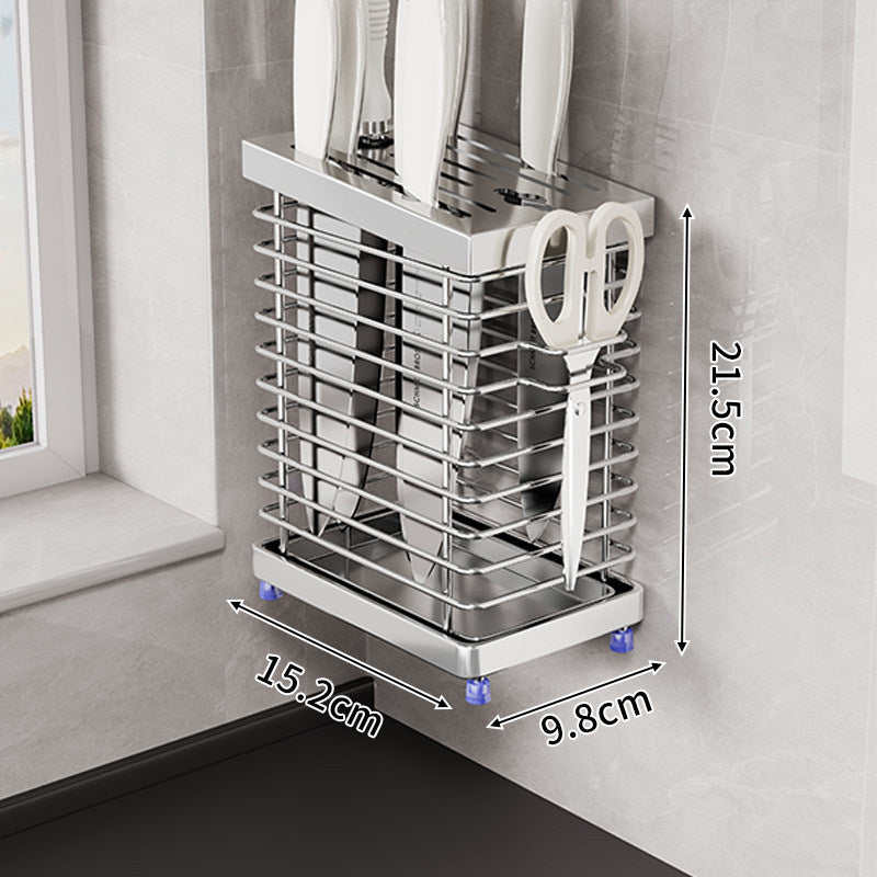 Vertical Slotted Knife and Scissors Holder Countertop Organizer
