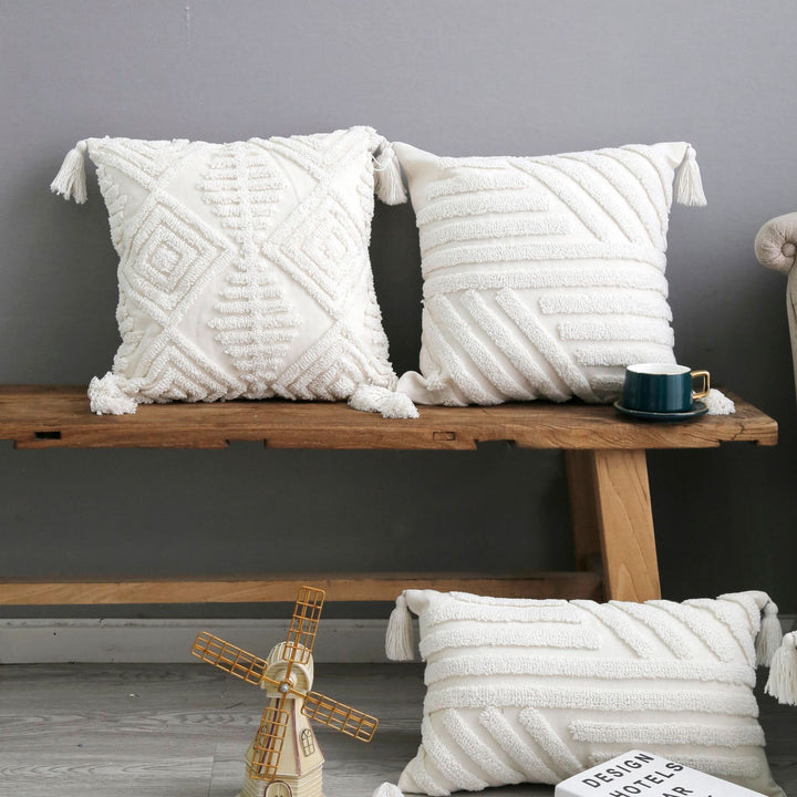 Textured Fabric Throw Pillow