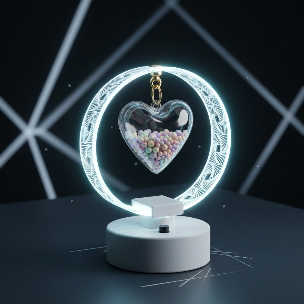 Heart-shaped LED table lamp