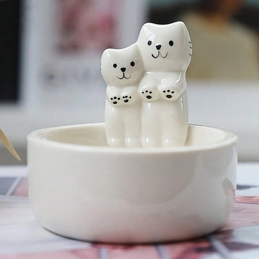 Decorative Ceramic Cat Planter