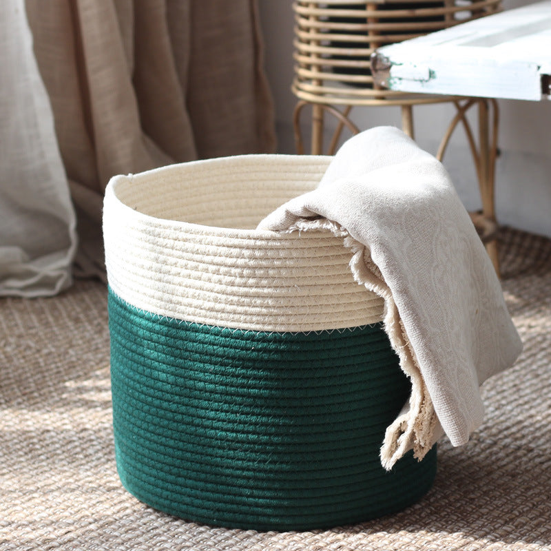 Handcrafted cotton storage basket