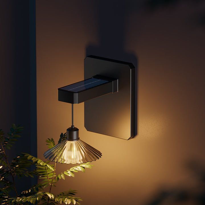 Solar-powered decorative wall light