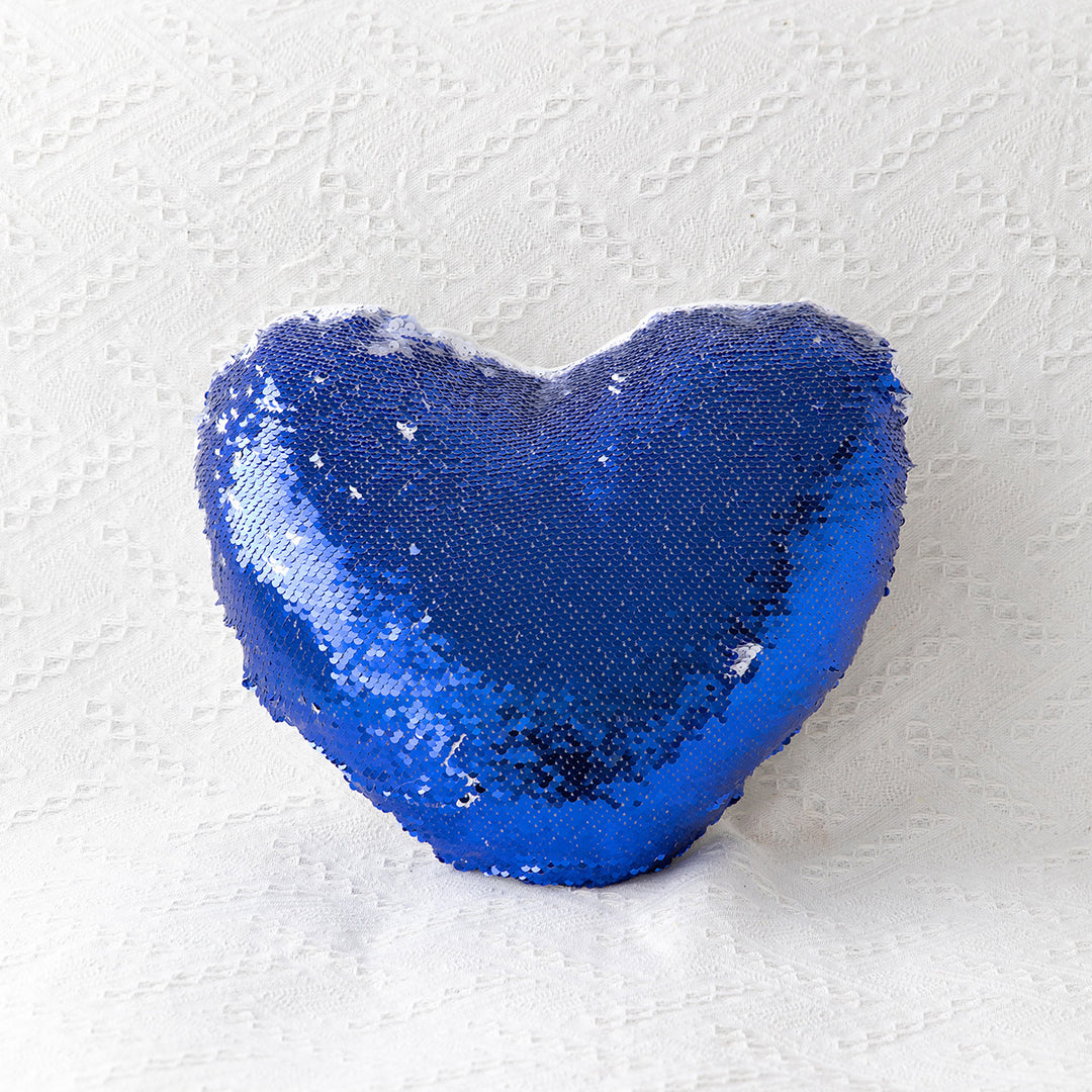 Heart-Shaped Sequin Throw Pillow