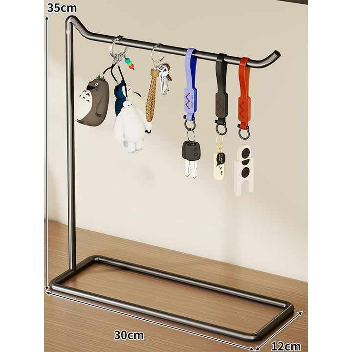 Desktop Keychain Organizer Stand Minimalist Metal Hanging Key Holder Rack