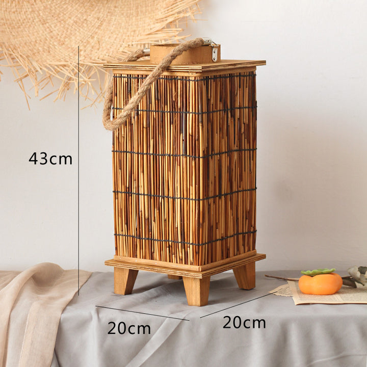 Handcrafted lantern made of natural material