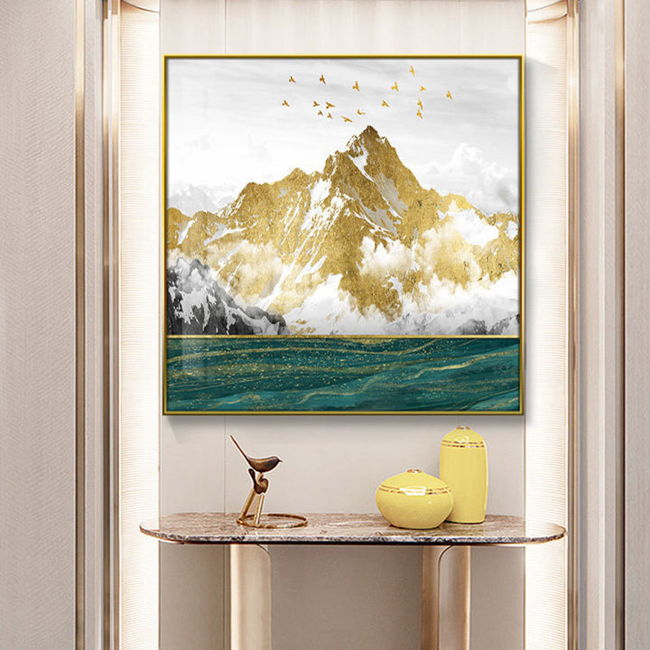 Framed Abstract Mountain Artwork