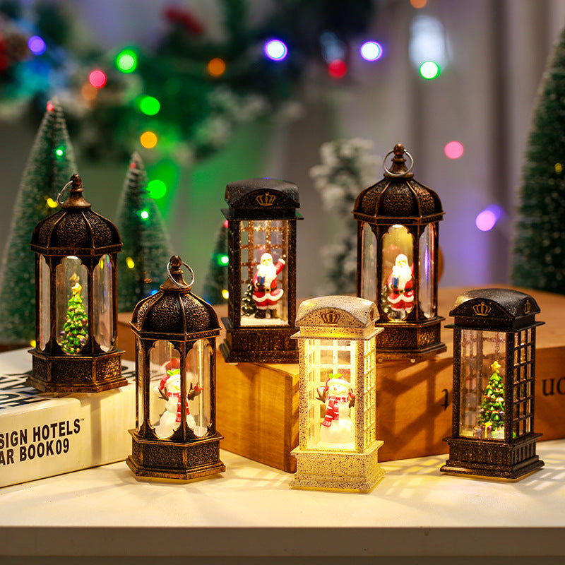 Decorative Christmas lantern with LED lighting