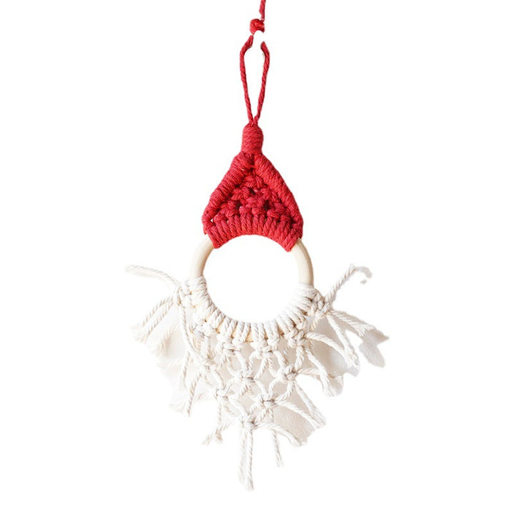 Macramé Decorative Wall Hanging with Circular Wooden Ring