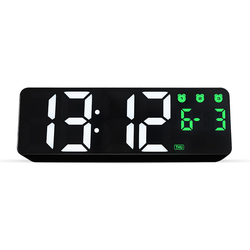 Digital watch with large LED display and multiple alarm function