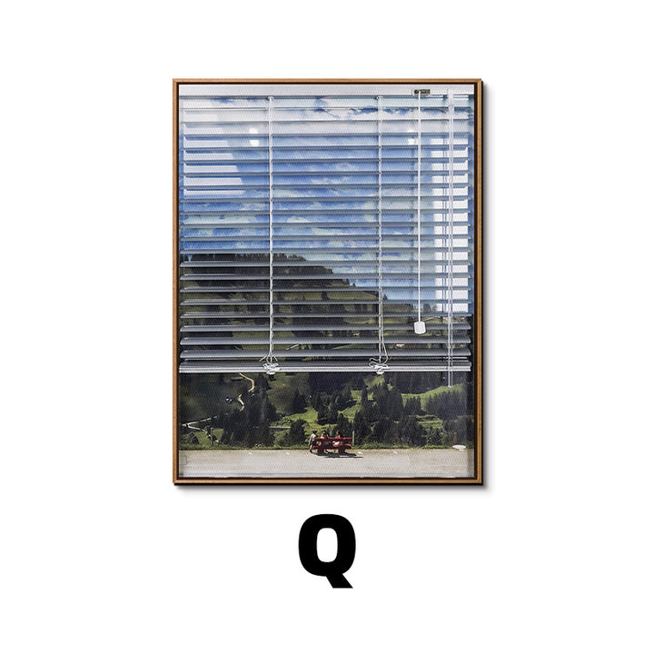 Framed Botanical Window Artwork