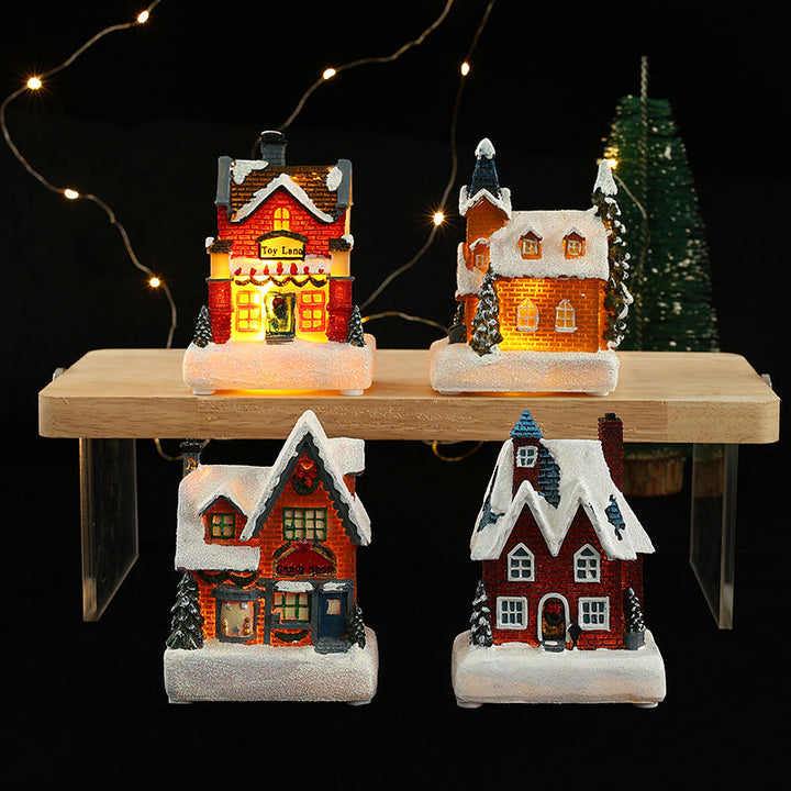 Decorative Christmas lighting with LED house design
